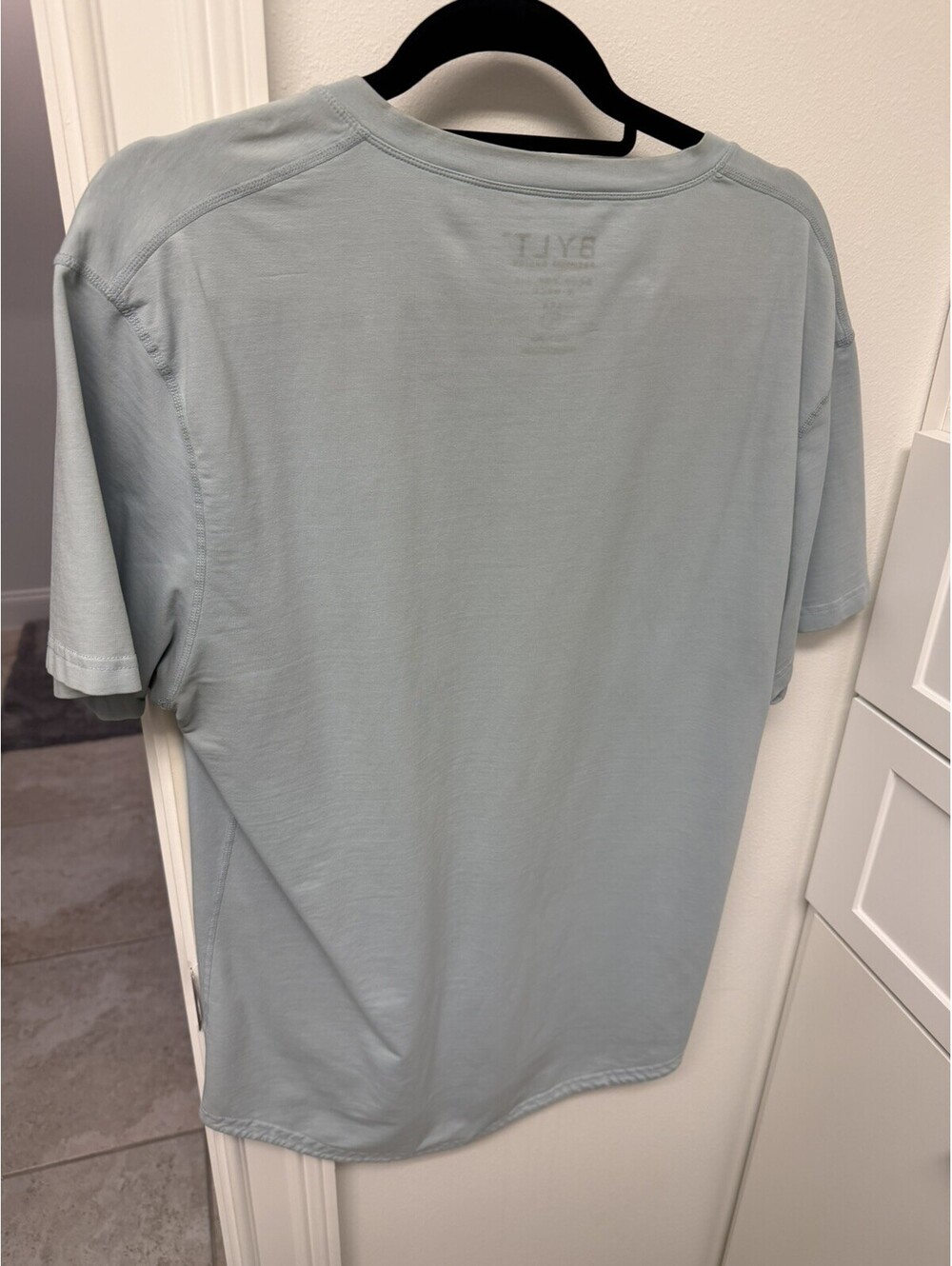 Men’s Large Bylt Drop Cut Lux V-neck In Baby Blue tee shirt